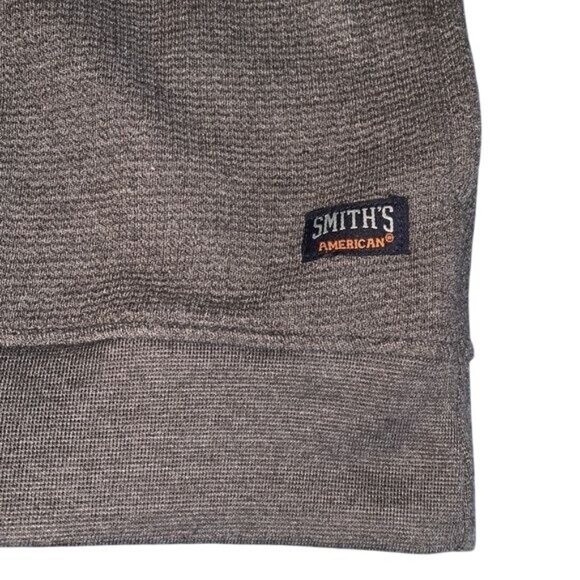 Smiths Workwear Mens Gray 1/4 Zip Pullover Sweatshirt XL Cotton Blend - Picture 6 of 12